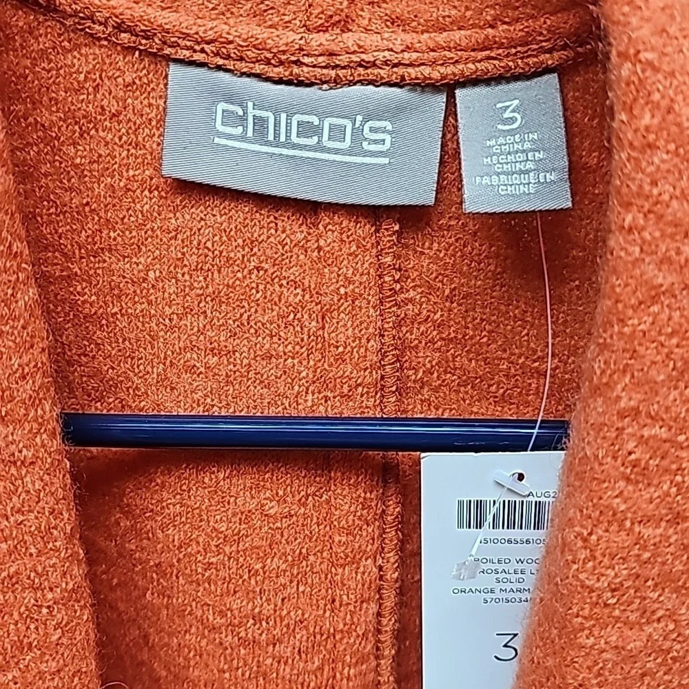 NWT Chicos Knitted Wool Blazer Sz 3 (16) New - Picture 2 of 8